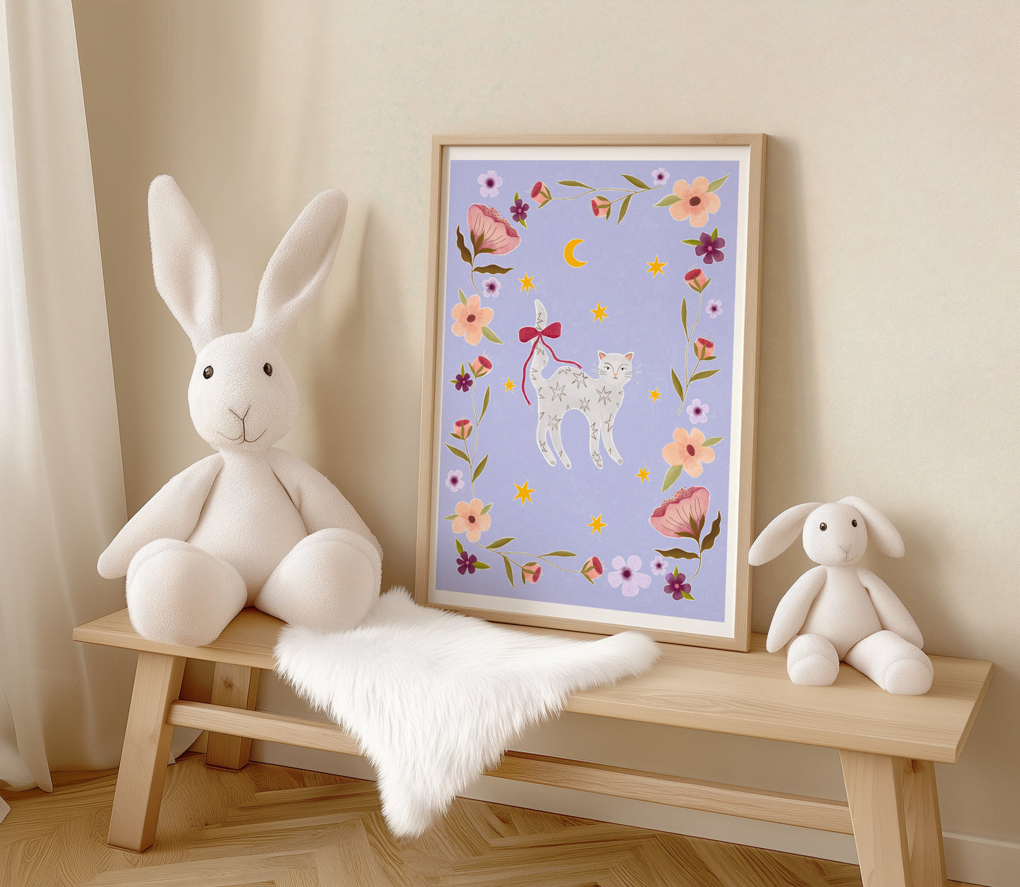 Kinderkamer print - Magical Cat