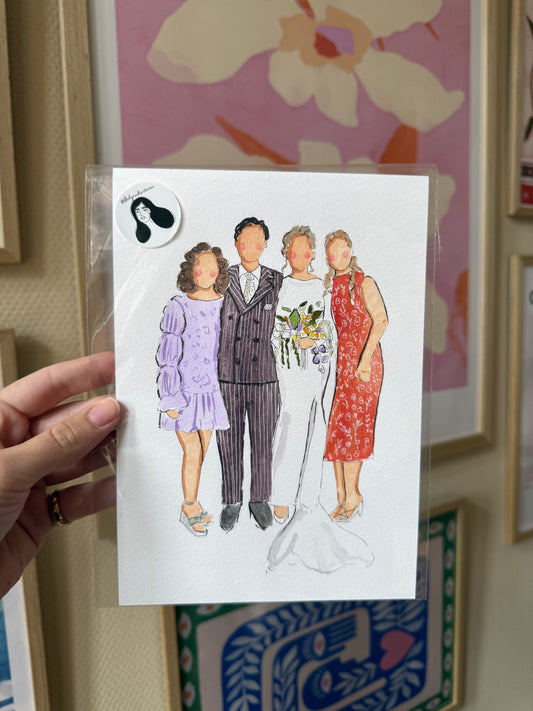 Aquarel portretje op maat