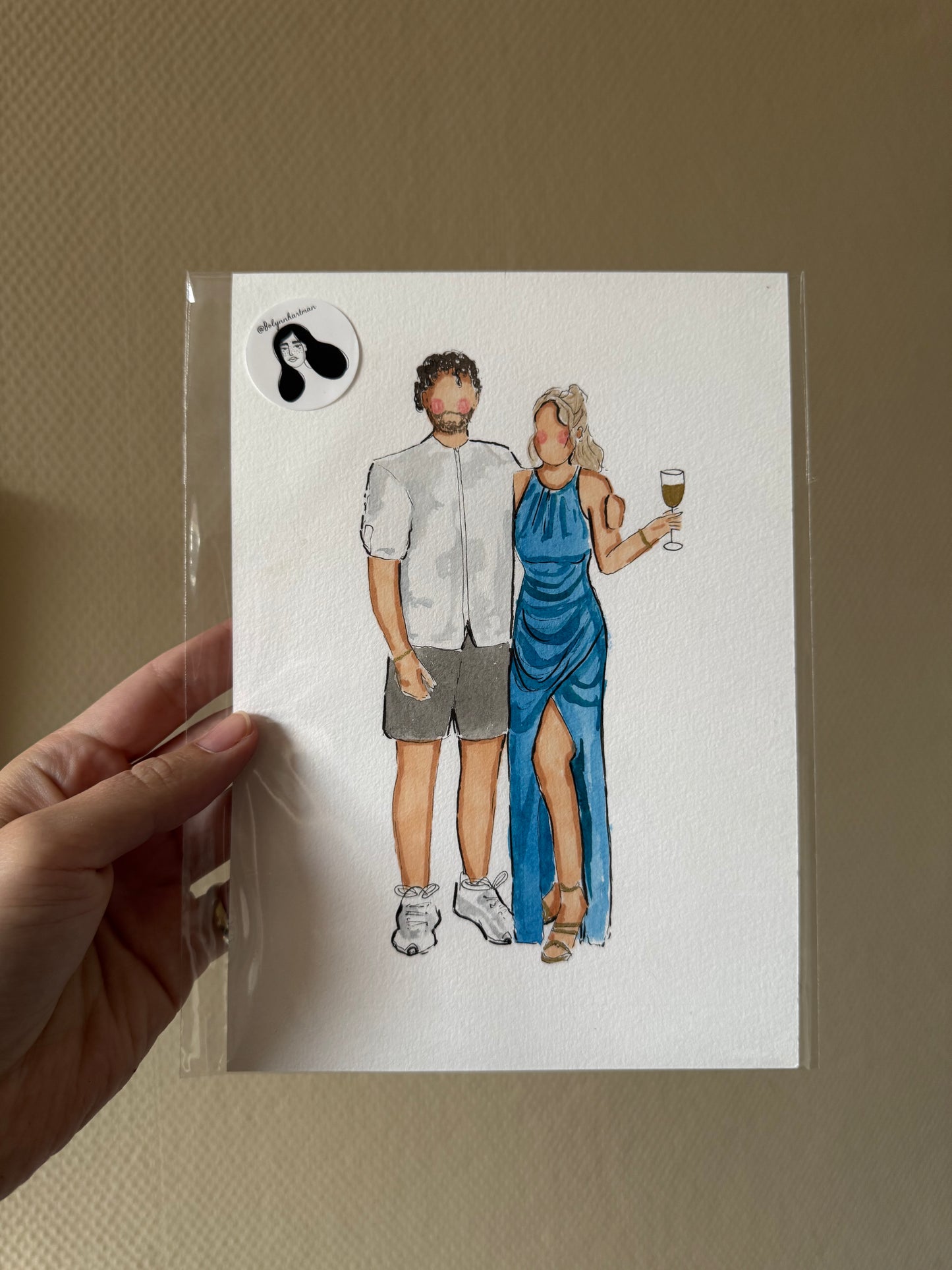 Aquarel portretje op maat