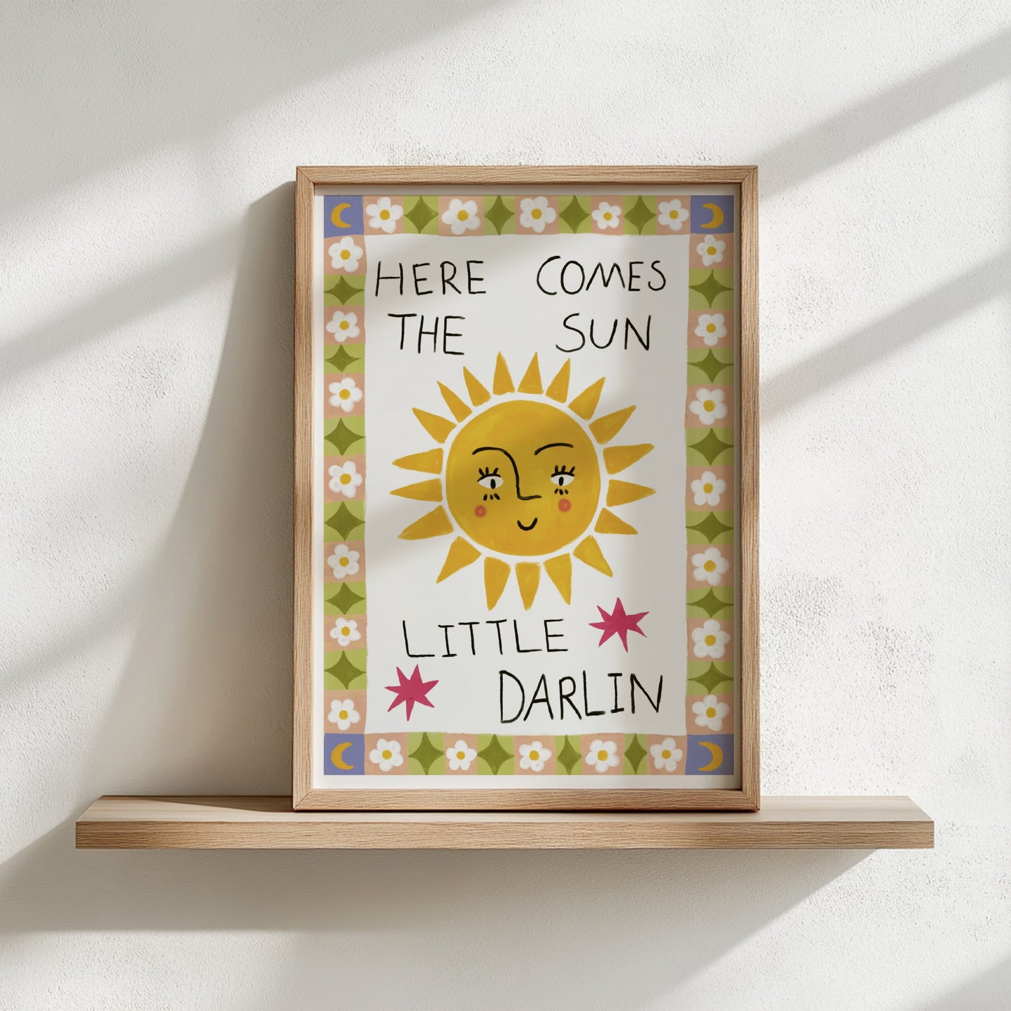 Kinderkamer print - A4 - Here comes the sun