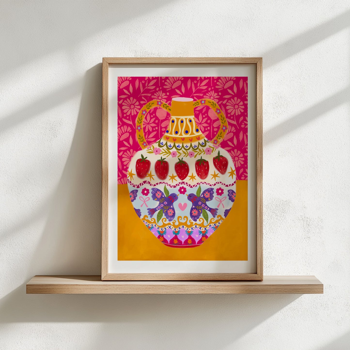 Print - vase with birds