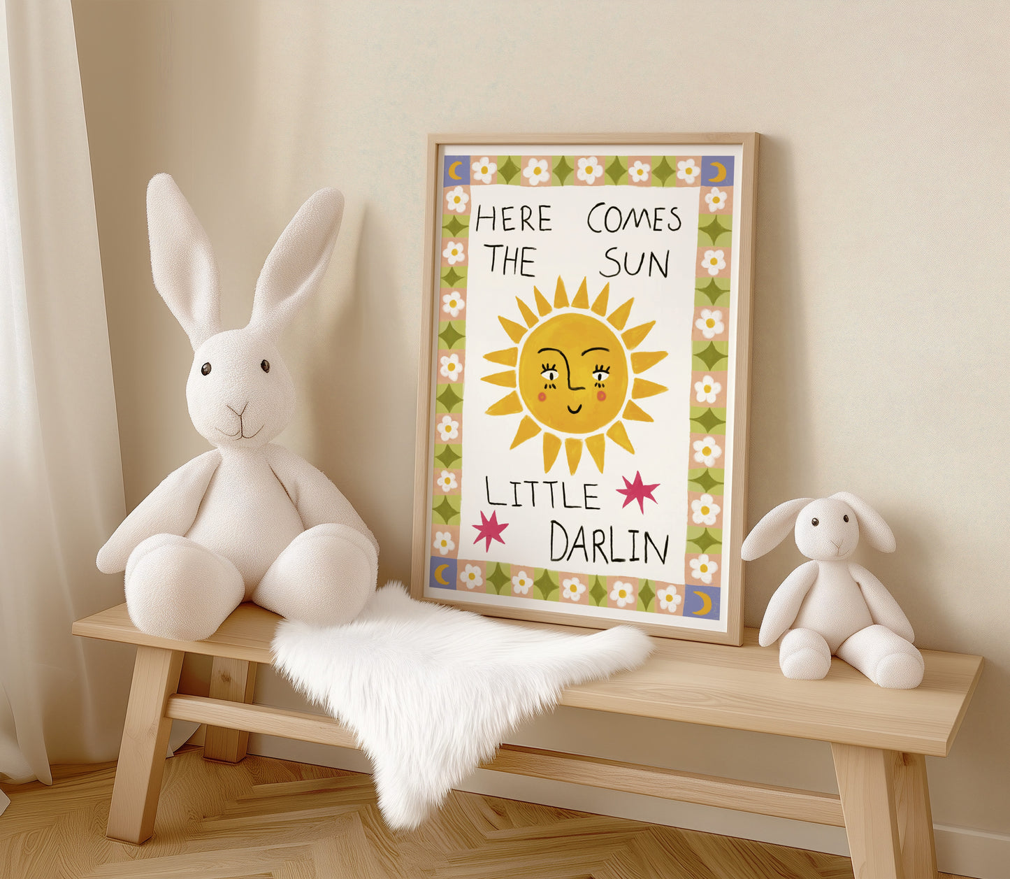 Kinderkamer print - A4 - Here comes the sun