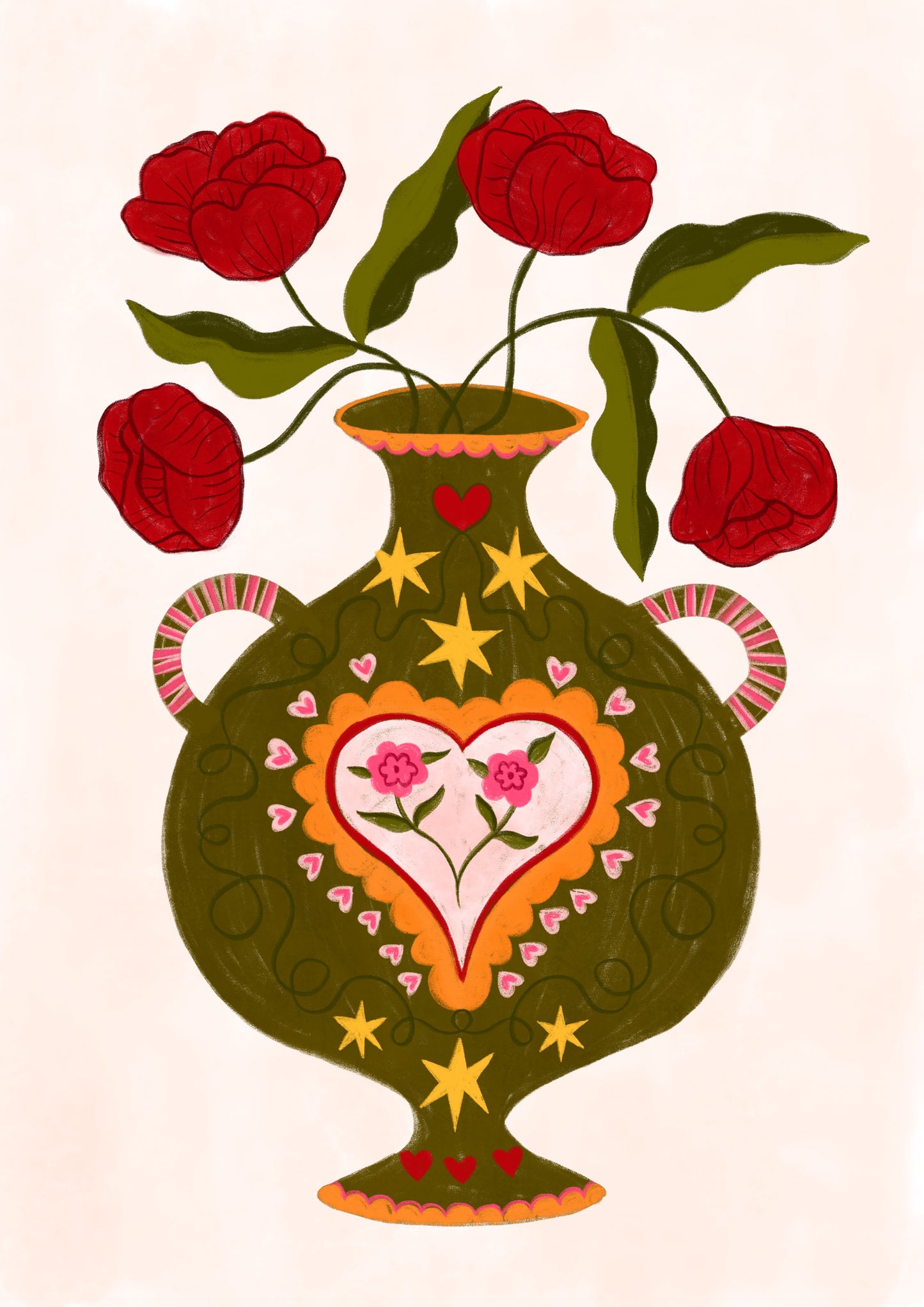 Print -  bohemian vase