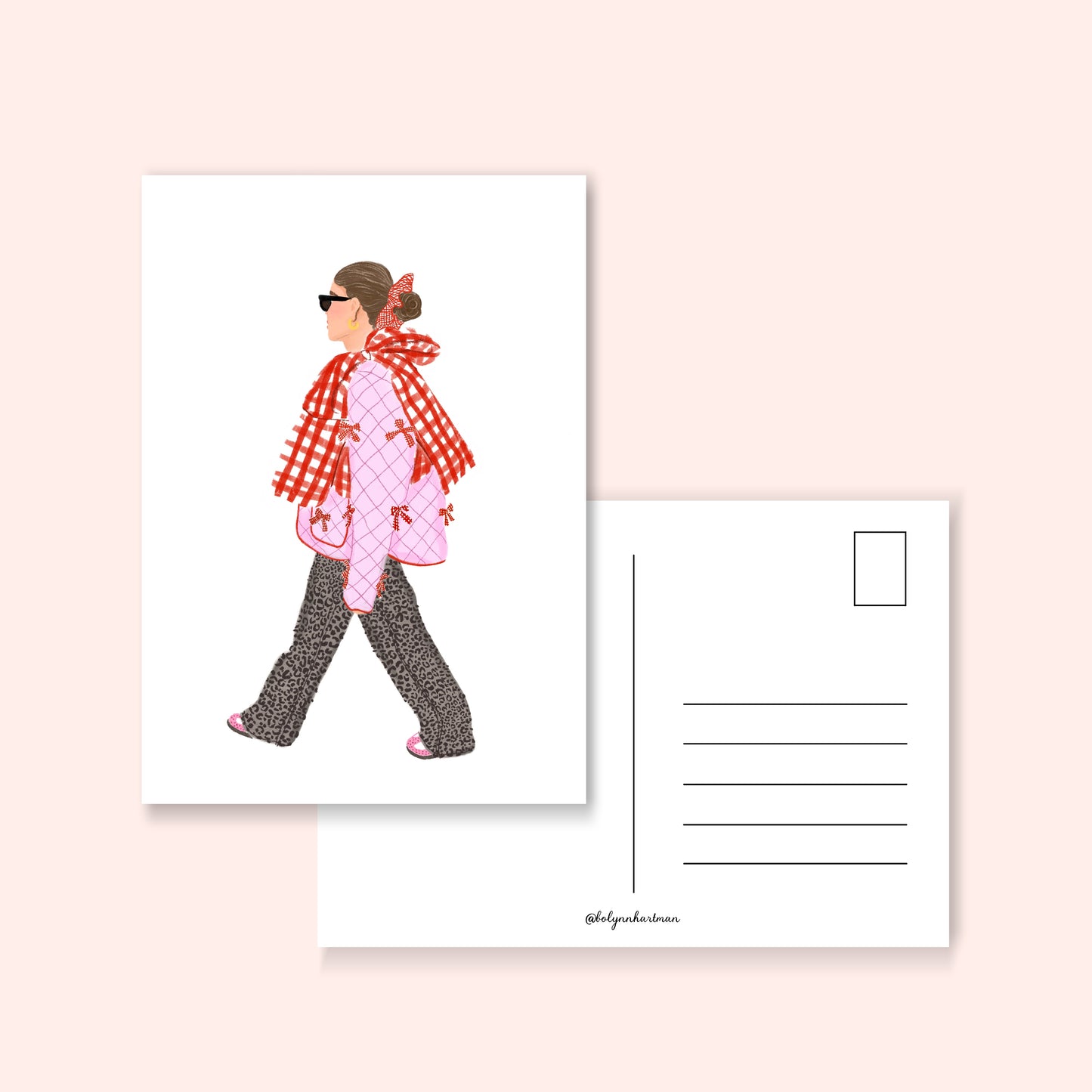 Meisje in Parijs - ansichtkaart