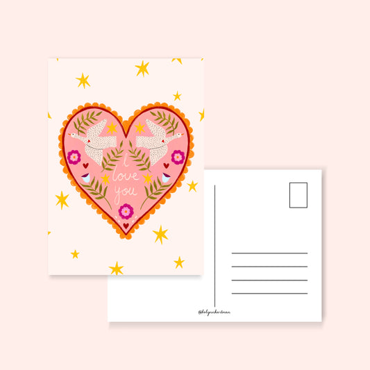 I love you - ansichtkaart
